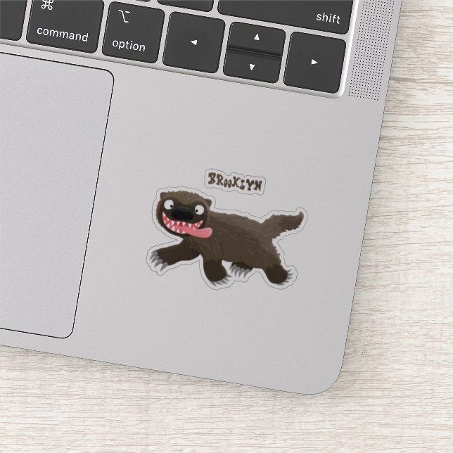 Adesivo Cartografia de lobo faminta e engraçada (Detalhe)