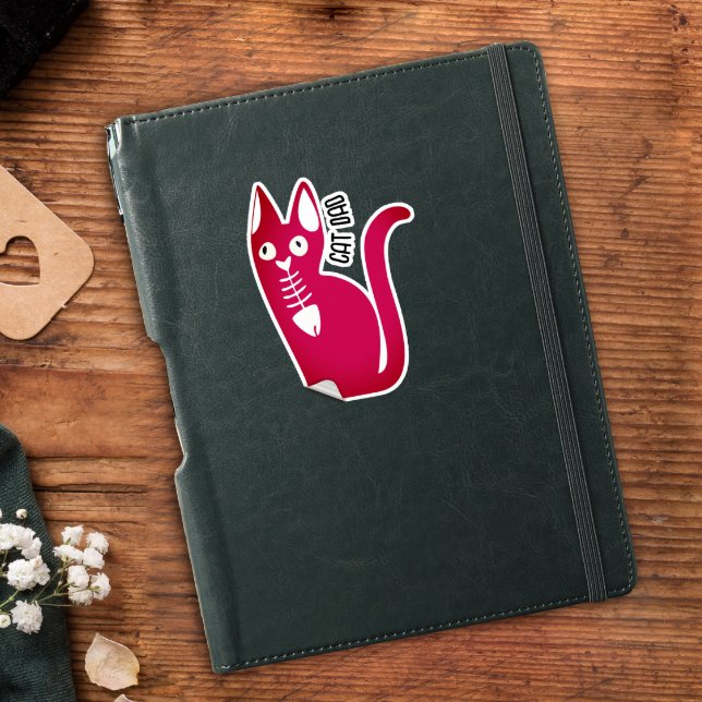 Adesivo Cartografia De Peixe Branco E Vermelho, Diversão D (Criador carregado)