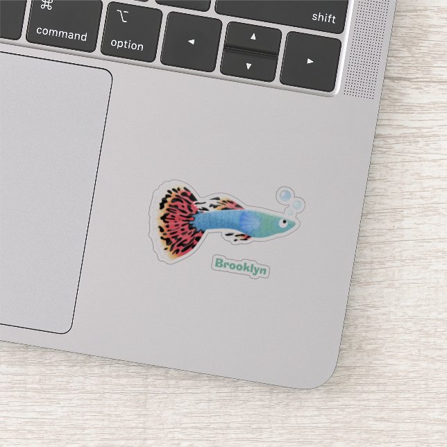 Adesivo Cartografia de peixe tropical de rico bonito (Detalhe)