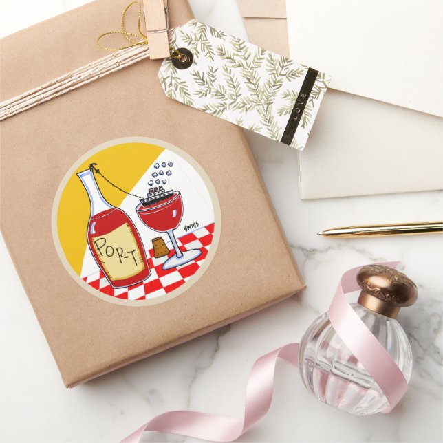 Adesivo Cartografia do Vinho do Porto Engraçado (Presentear)