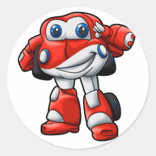Adesivo Cartografia engraçada do carro Robot   - Escolha a