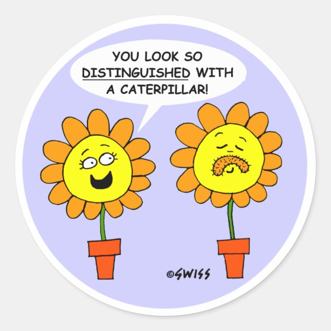 Adesivo Cartografia Engraçado de Caprino Mustache (Frente)