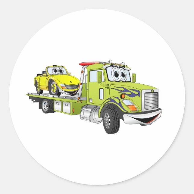 Adesivo Cartografia Verde Flatbed Tow Truck (Frente)