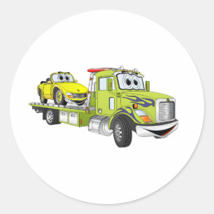 Adesivo Cartografia Verde Flatbed Tow Truck