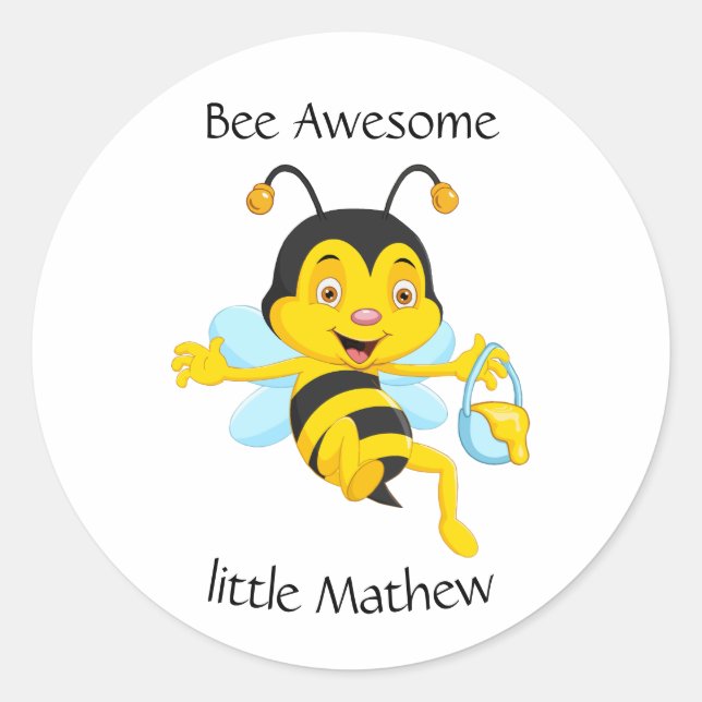 Adesivo Cartoon Adorable Bee Boy (Frente)