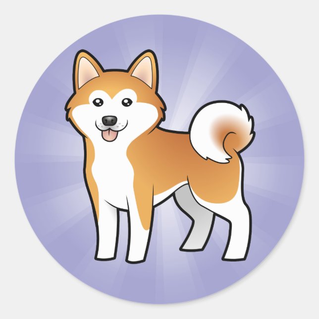 Adesivo Cartoon Akita Inu / Shiba Inu (Frente)