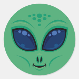 Adesivo Cartoon Alienígena Amigável