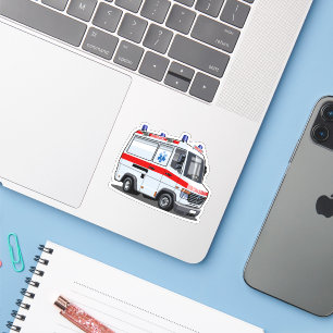 Adesivo Cartoon Ambulance Car