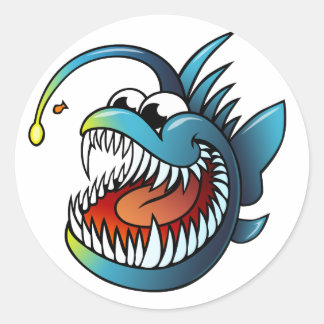 Adesivo Cartoon Angler Fish