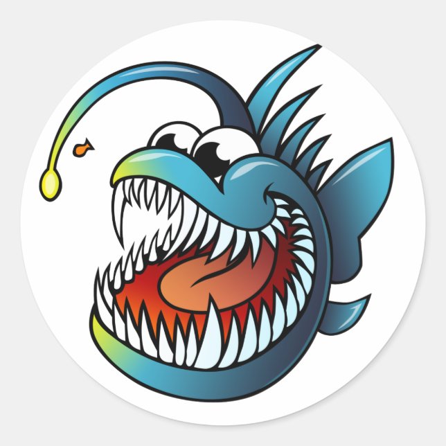Adesivo Cartoon Angler Fish (Frente)