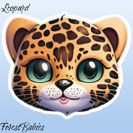 Adesivo Cartoon Animal Safari Selva-Leopardo