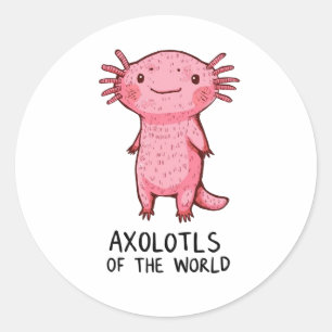 Adesivo Cartoon Axolotl desenhado À Mão