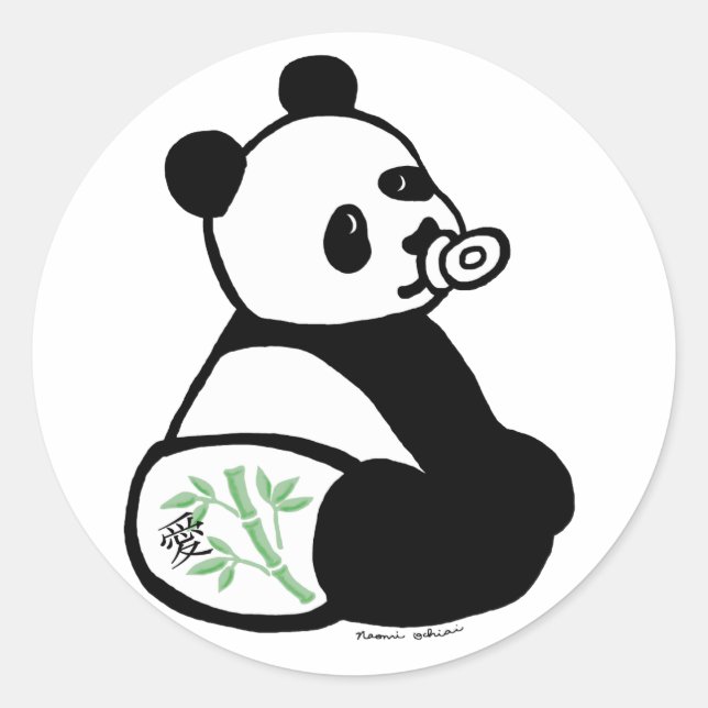 Adesivo Cartoon Baby Panda (Frente)