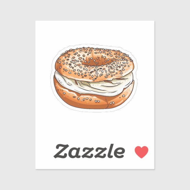 Adesivo Cartoon bagel (Folha)