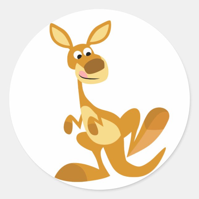 Adesivo Cartoon Bastante Batido Kangaroo Sticker (Frente)