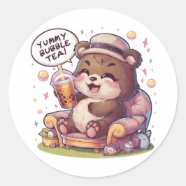 Adesivo Cartoon Bear Adorável: Cozy, Kawaii Vibes
