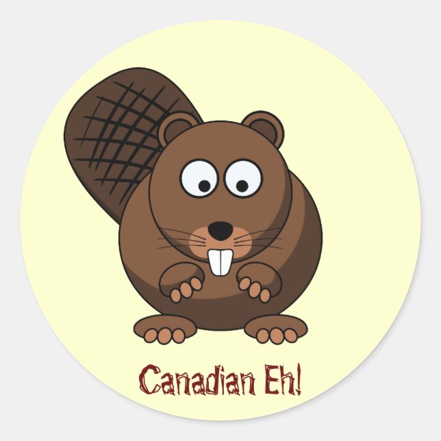Adesivo Cartoon Beaver Sticker (Frente)