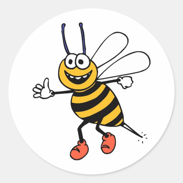Adesivo Cartoon Bee Sticker (Frente)