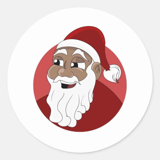Adesivo Cartoon Black Santa Claus (Frente)