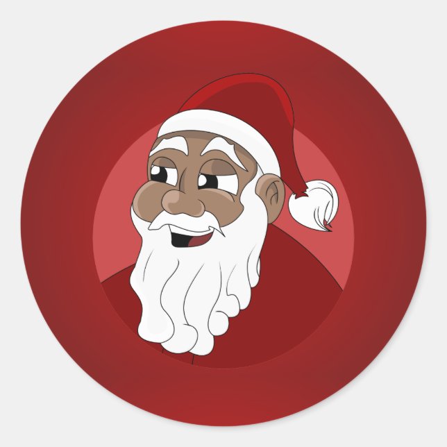 Adesivo Cartoon Black Santa Claus (Frente)