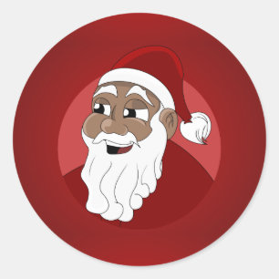 Adesivo Cartoon Black Santa Claus