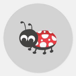 Adesivo Cartoon Bonito Ladybug