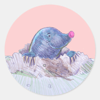Adesivo Cartoon Bonito Mole e Molehill