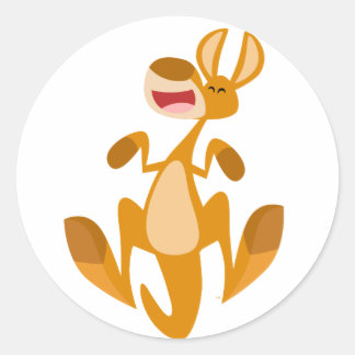 Adesivo Cartoon Bonito Pulando Kangaroo Sticker