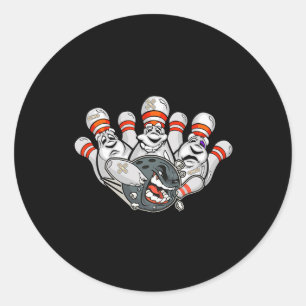 Adesivo Cartoon Bowler Boliches Assustadas Pins Engraçado