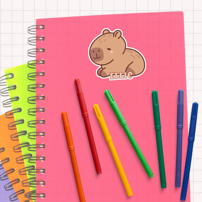 Adesivo Cartoon Capybara Personalizada Kawaii (Criador carregado)