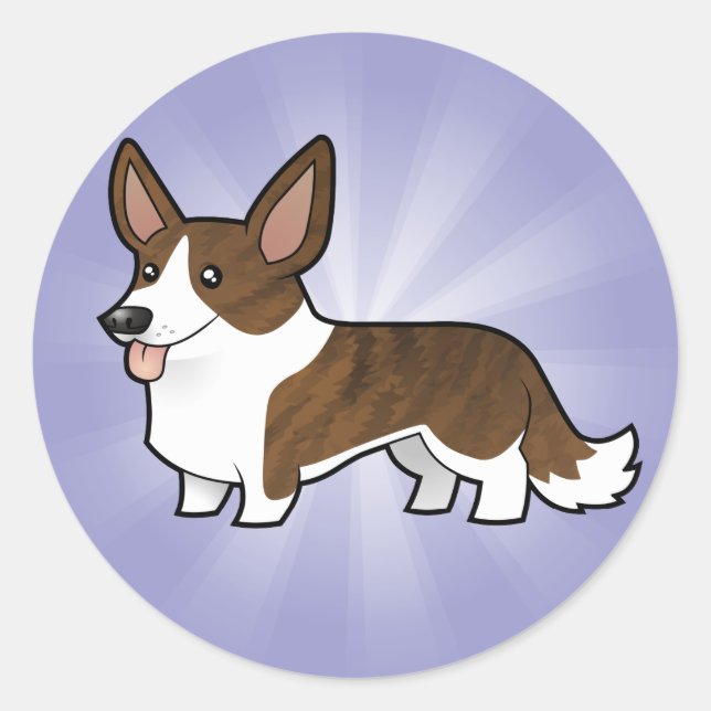 Adesivo Cartoon Cardigan Welsh Corgi (Frente)