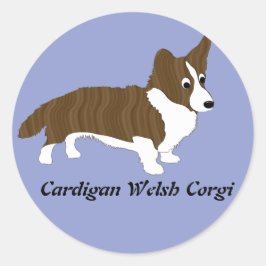 Adesivo Cartoon Cardigan Welsh Corgi (Brindle)