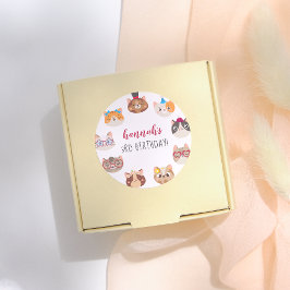 Adesivo Cartoon Cats Kids’ Purr-fect Birthday Party