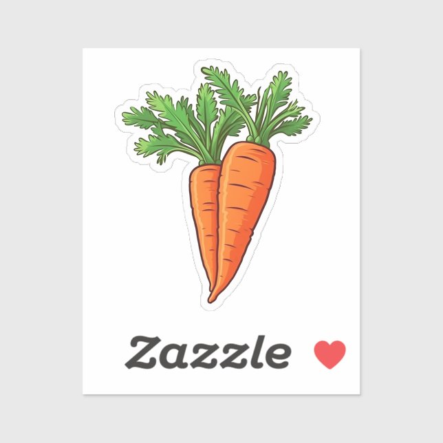 Adesivo Cartoon cenoura (Folha)