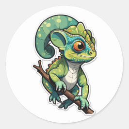 Adesivo Cartoon Chameleon Sticker - Réptil Colorido