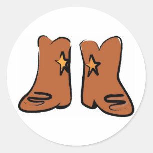 Adesivo Cartoon Cowboy Boots