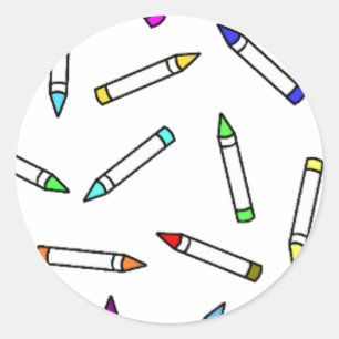 Adesivo Cartoon Crayon Pattern