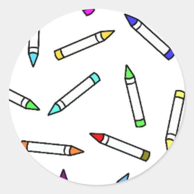 Adesivo Cartoon Crayon Pattern (Frente)