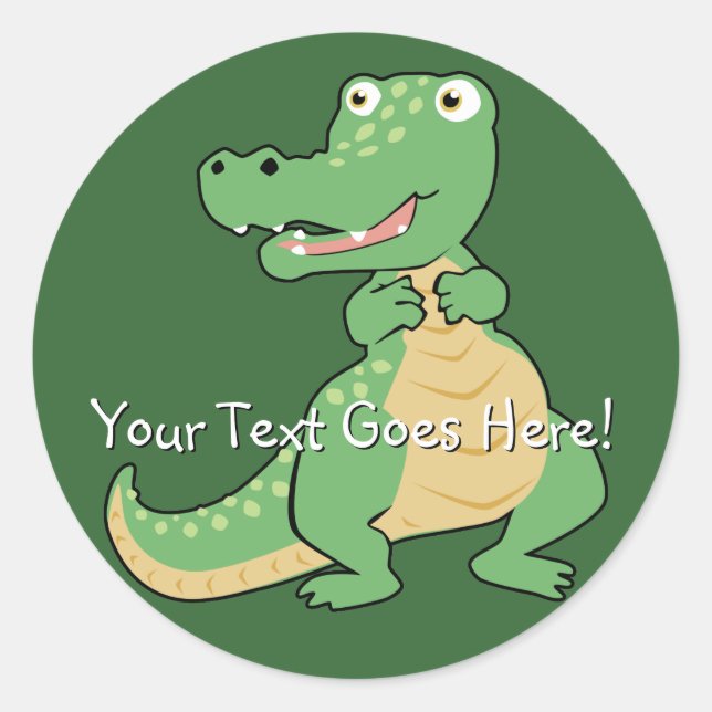 Adesivo Cartoon Crocodilo Sticker (Frente)