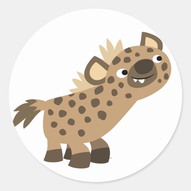 Adesivo Cartoon curioso bonito Hyena Sticker (Frente)