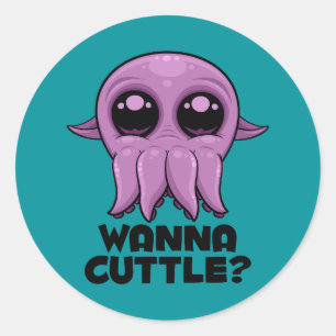 Adesivo Cartoon Cuttlefish