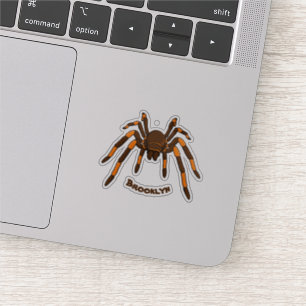 Adesivo Cartoon de aranha-do-marrom e-laranja-acastanhado