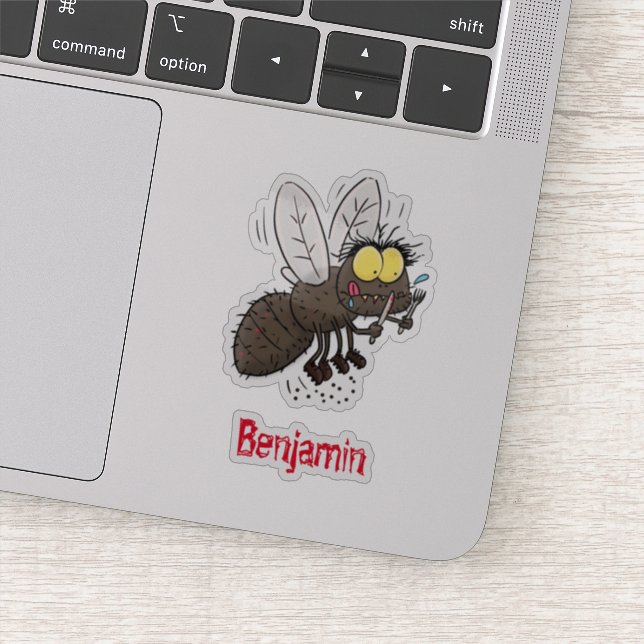 Adesivo Cartoon de insetos com mosca espinhenta (Detalhe)