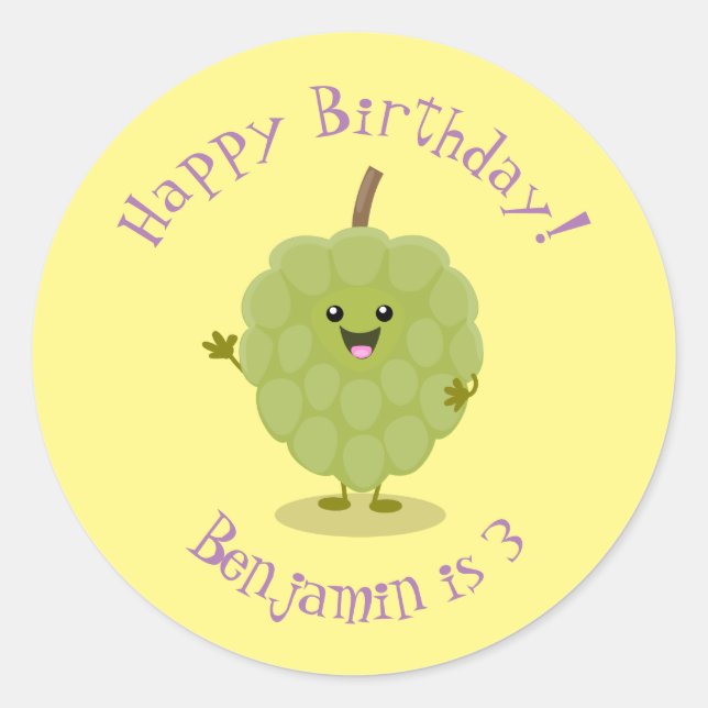 Adesivo Cartoon de maçã-pastelaria (Frente)