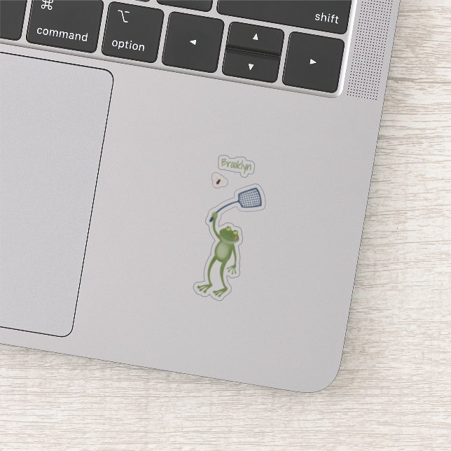 Adesivo Cartoon de mosca verde-sapo engraçado (Detalhe)