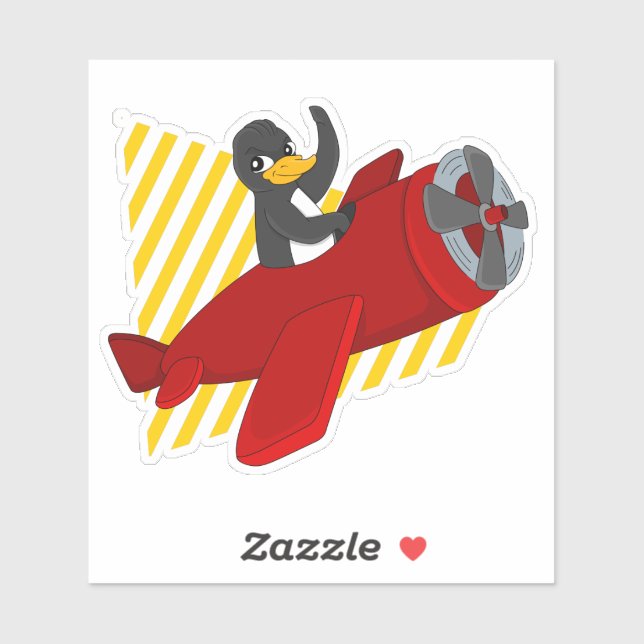 Adesivo Cartoon de pinguim voador Vinheta-Vinil de Corte P (Folha)