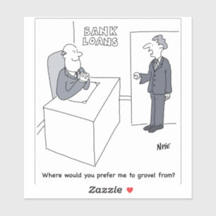 Adesivo Cartoon do Banco