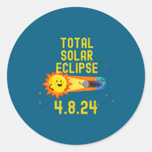 Adesivo Cartoon Educativo do Eclipse Solar Total