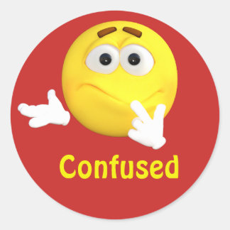 Adesivo Cartoon Emoji Emoticon Confuso