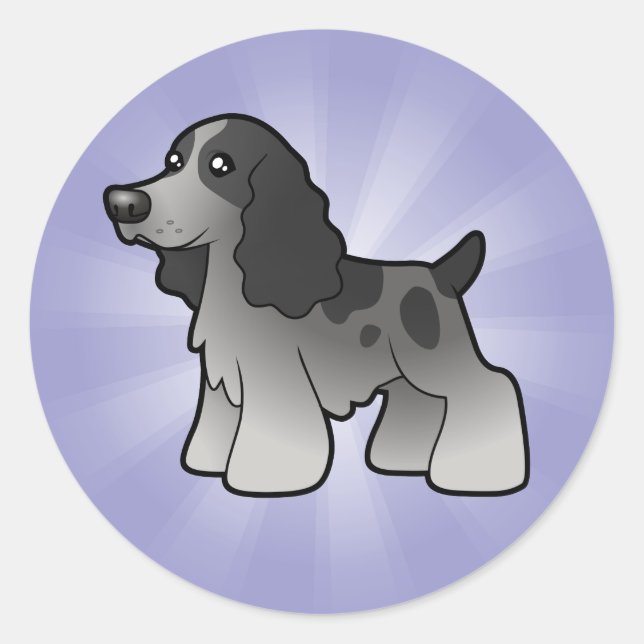 Adesivo Cartoon English Cocker Spaniel (Frente)